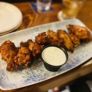 Bourbon whiskey glazed chicken wings