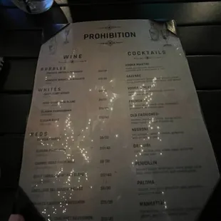 Bar Menu