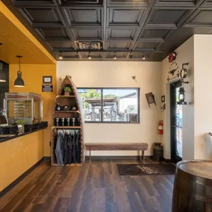 the inside of a restaurant