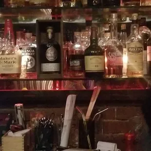 Not the best photo at the bar but they had a decent selection of whiskies for you whiskey drinkers