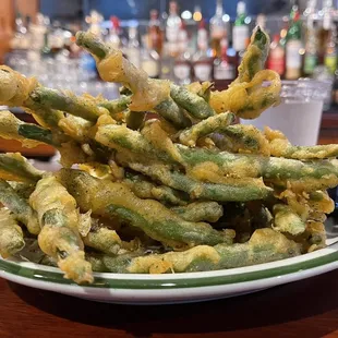 A mountain of Tempura Battered Pole Beans!