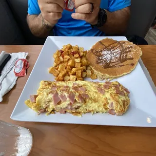 Ham and Swiss Cheese Omelette