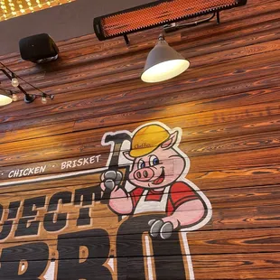 a sign for a bbq restaurant