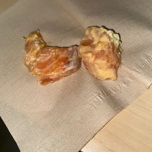Brown salmon. Not eaten just taken out from my bowl