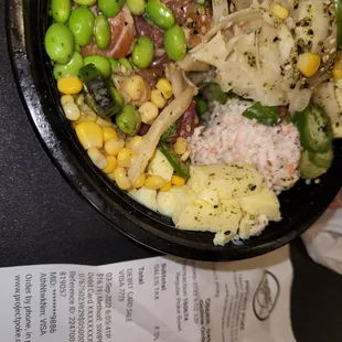 Poke bowl with moldy Jalepeno