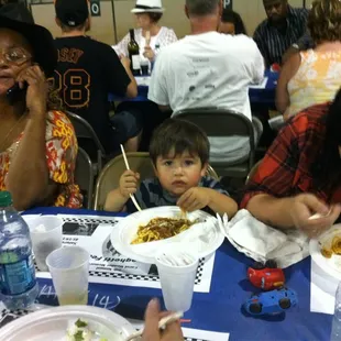 All plates empty at the 2012 spaghetti feed