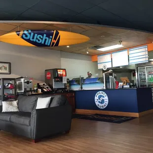 sushi and sashimi, interior
