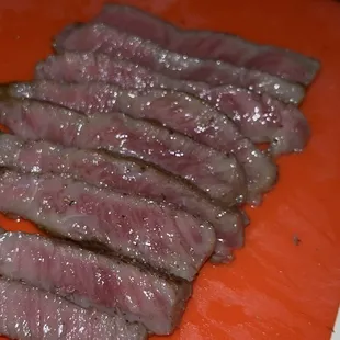 A5 Wagyu sliced
