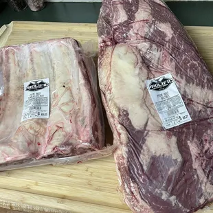 Prime Dino Ribs and Prime Brisket