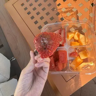 Severely spoiled fruit