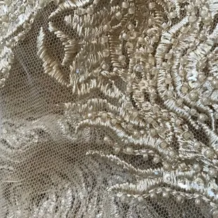 Edge of the Holy Grail of fabrics!  Hector wanted me to see it AND I bought all that he had left.  It would've cost $1k/yd or more in NYC.