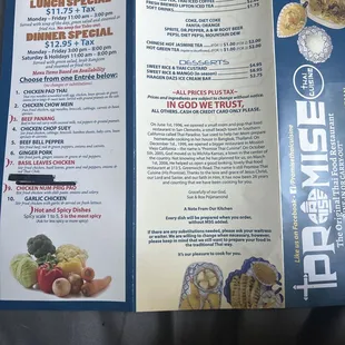 Back of menu 9/9/23