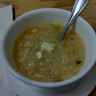 Tofu rice soup