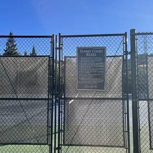 Tennis courts rules