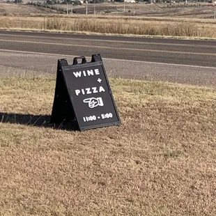 Small sign on the side of the road. No logo for Pronghorn just for the vineyard it's inside of.