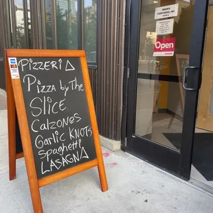 Outside the restaurant