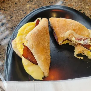 Breakfast sandwich.