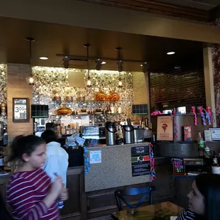 people sitting at the counter