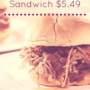 BBQ Pulled Pork Sandwich with HOMEMADE pickles!