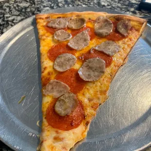 Got them to add some sausage which was a delicious addition !! Pizza was Bellissimo!!!