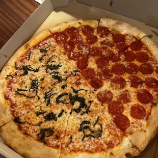 Half margarita Half Pepperoni