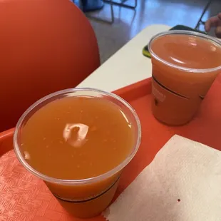 Fresh carrot and orange juice