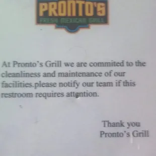Sign the restroom