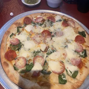 Godfather Pizza with fresh mozzarella