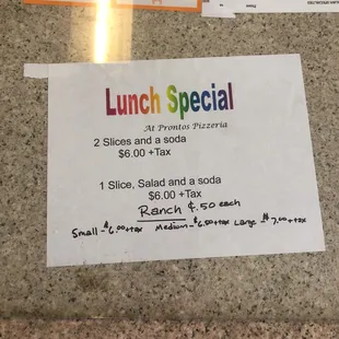 Lunch special!