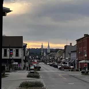 a view of a city street