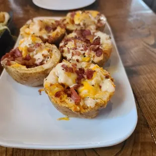 Potato Skins. As good as I've had. That white sauce is dynamite!