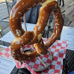 The Pretzel was hot and very good