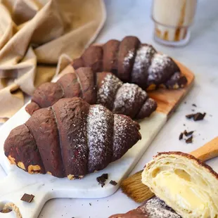 July 2024 Pastry Special the Boston Creme Croissant.