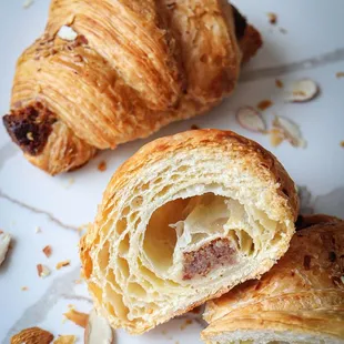 Our Sourdough almond croissant features a scratch made almond frangipane.