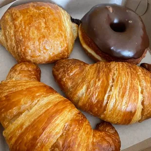 Croissants and donuts