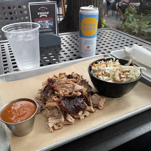 I ordered the platter with Carolina pulled pork, Carolina slaw, and Carolina sauce.  It's fantastic!!!  And the servers are so wonderful.