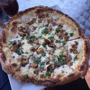 Chicken Alfredo Pizza
