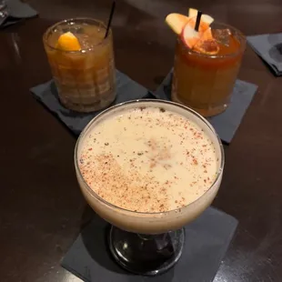 Pumpkin pie martini in the front