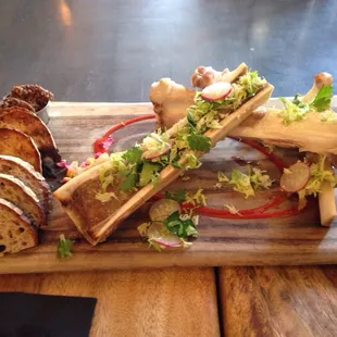 Bone Marrow with homemade Sirracha