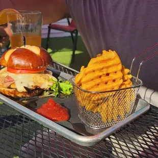 Burger fries