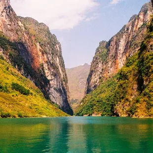 a view of a mountain lake