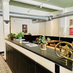 the interior of a coffee shop