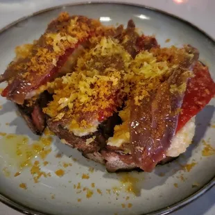 Anchovies &amp; Bottarga Crostini