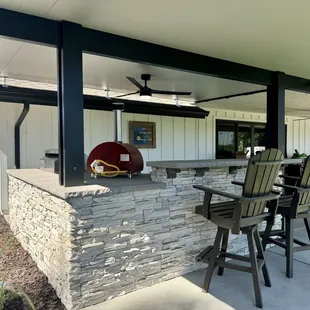 We are pleased with the custom masonry construction.
