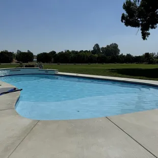 New concrete pool deck.