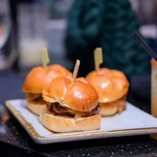 sliders on a plate