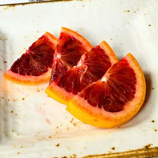 Sliced Blood Oranges for my mimosa