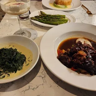 Ox tail &amp; spinach