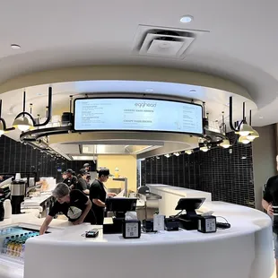 people at the counter