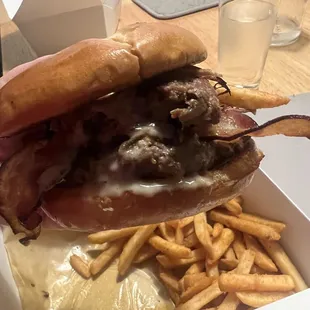 BBC Smashburger with Fries - this burger was so good! Juicy and yummy